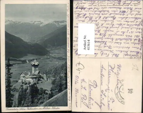 415614,Tauernbahn Schloss Burg Falkenstein im Mölltal b. Obervellach Bergkulisse