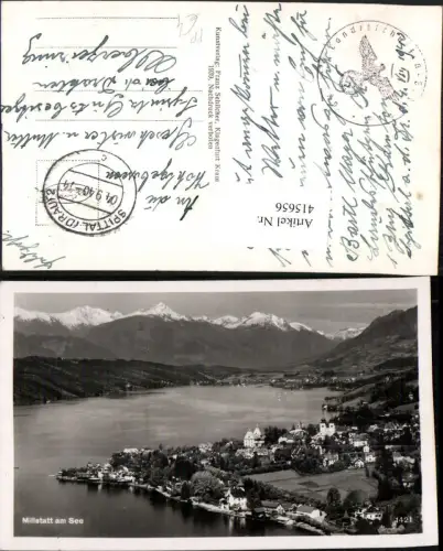 415656,Millstatt am See Totale Bergkulisse Feldpost Landesschützen 1940 pub Franz Schilcher 1421
