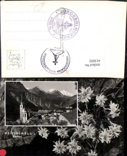 415692,Heiligenblut Totale Bergkulisse Passepartout Edelweiß