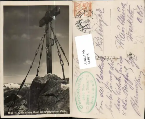 444075,Gipfelkreuz Kreuz auf dem Gipfel des Großglockner b. Heiligenblut
