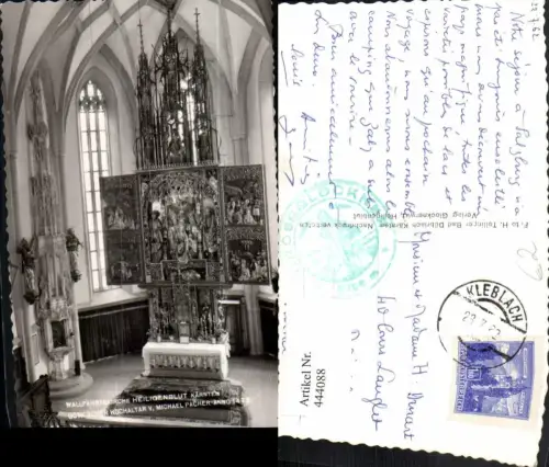 444088,Heiligenblut Kirche Innenansicht Gotischer Hochaltar