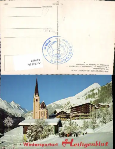 444093,Heiligenblut Kirche Bergkulisse Winterbild
