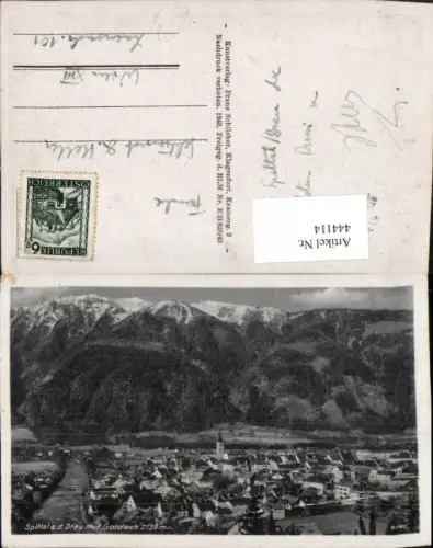 444114,Spittal an d. Drau Totale m. Goldeck Bergkulisse pub Franz Schilcher 4001