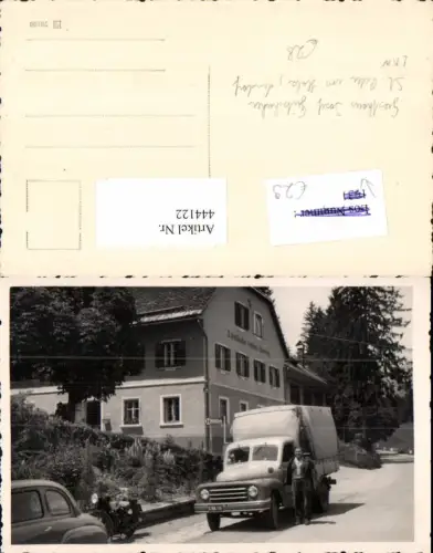 444122,Foto AK Lendorf St. Peter im Holz Gasthaus Josef Gütschacher Lieferwagen