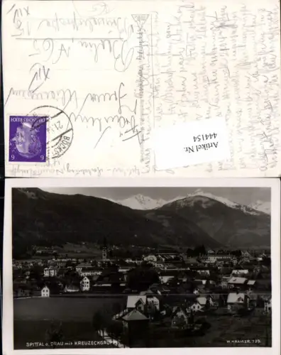 444154,Spittal an d. Drau Totale m. Kreuzeckgruppe Bergkulisse