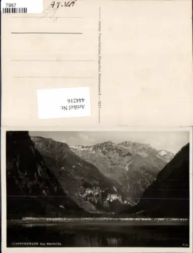 444216,Stappitzersee See b. Mallnitz Bergkulisse pub Franz Schilcher 734