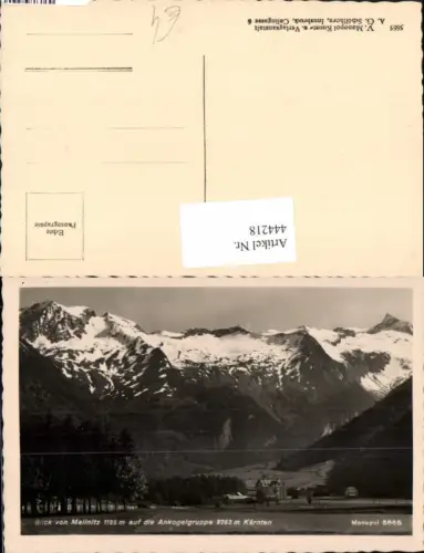 444218,Blick von Mallnitz auf die Ankogelgruppe Bergkulisse