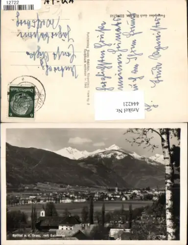 444221,Spittal an d. Drau Totale m. Salzkofel Bergkulisse pub Franz Schilcher 1786