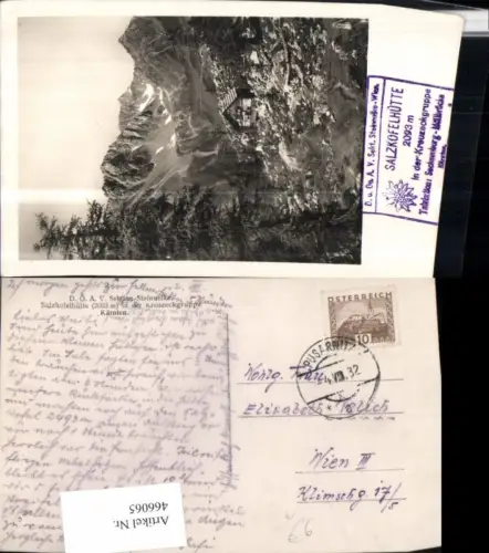 466065,Salzkofelhütte Berghütte b. Sachsenburg Bergkulisse