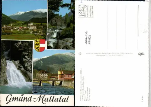 484078,Gmünd im Maltatal Totale Brücke Wasserfall Mehrbildkarte