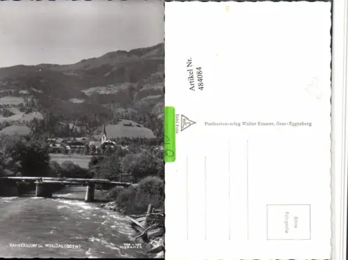 484084,Rangersdorf im Mölltal Teilansicht Fluss Brücke