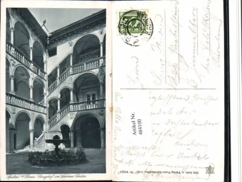 484100,Spittal an d. Drau Schloss Portia Burghof Brunnen Arkaden