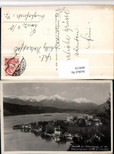 484118,Millstatt am Millstättersee Totale m. Kreuzeck Bergkulisse