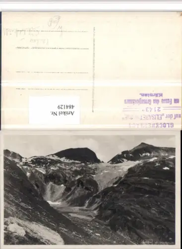 484129,Pfandlscharte b. Heiligenblut Bergkulisse pub Verlag Schildknecht