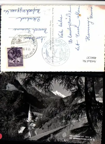 484137,Heiligenblut Kirche m. Großglockner Bergkulisse