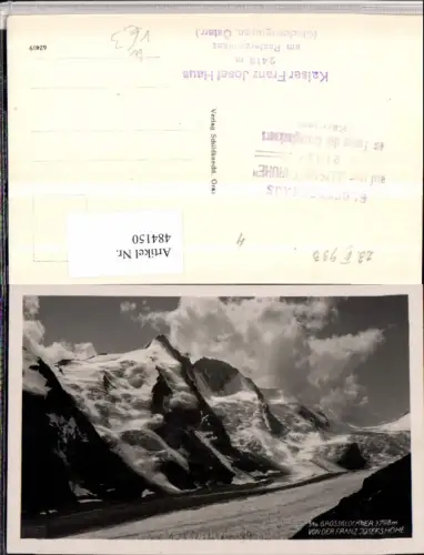 484150,Großglockner b. Heiligenblut von d. Franz-Josefshöhe pub Schildknecht