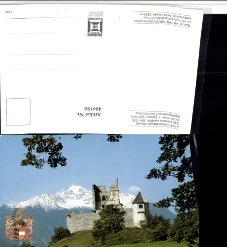 484190,Oberdrauburg Ruine Hohenburg Bergkulisse