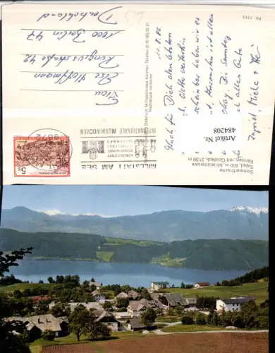 484208,Sappl am Millstättersee Teilansicht m. Goldeck Bergkulisse