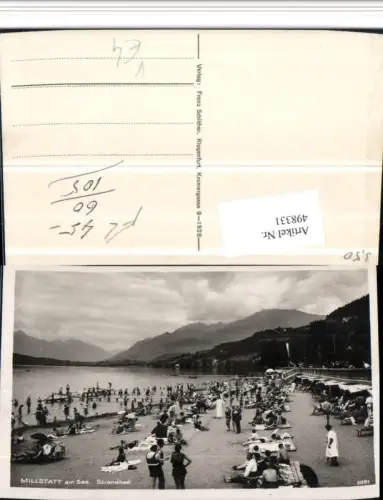 498331,Millstatt am See Strandbad Strandleben pub F. Schilcher 1081