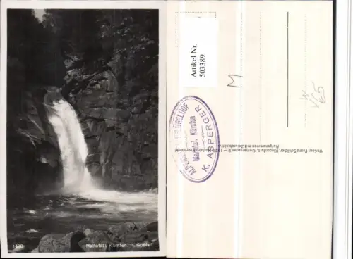 503389,Maltatal b. Malta Gößfall Wasserfall pub F. Schilcher 1438
