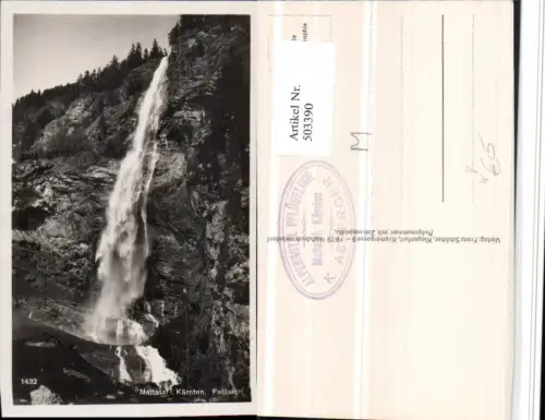 503390,Maltatal b. Malta Fallbach Wasserfall pub F. Schilcher 1432