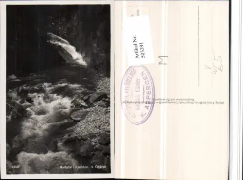 503391,Maltatal b. Malta Gößfall Wasserfall pub F. Schilcher 1440