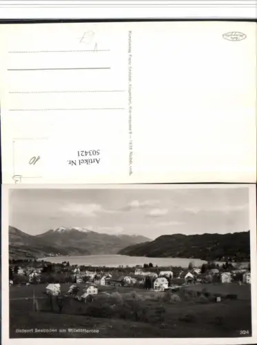 503421,Seeboden am Millstättersee Teilansicht Bergkulisse pub F. Schilcher 324