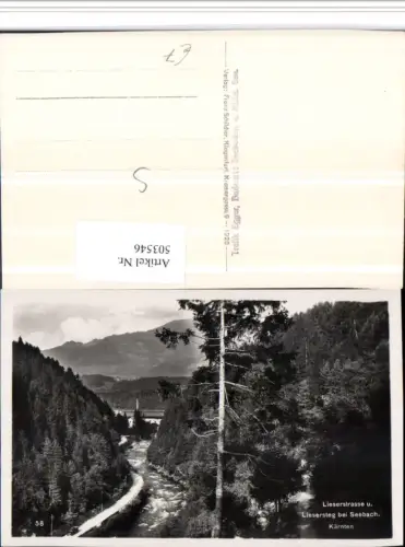 503546,Lieserstraße u. Liesersteg b. Seebach Spittal pub F. Schilcher 58