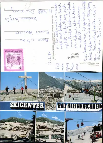 503591,Bad Kleinkirchheim Totale Sessellift Gipfelkreuz Mehrbildkarte
