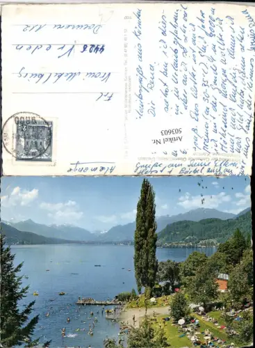 503603,Obermillstatt Dellach am Millstättersee Strandbad Bergkulisse