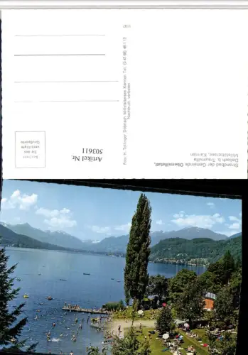503611,Dellach Obermillstatt am Millstättersee Strandbad Bergkulisse