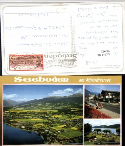 503932,Seeboden am Millstättersee Totale Strandbad Mehrbildkarte