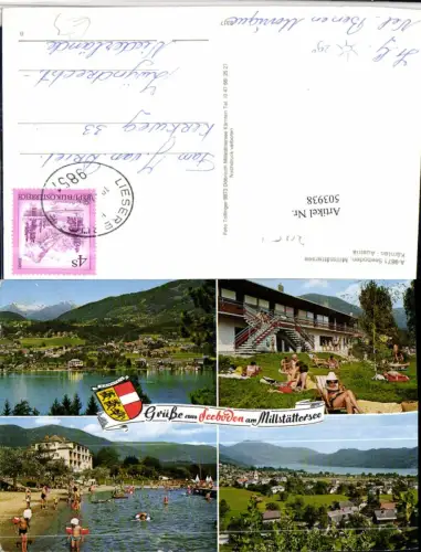 503938,Seeboden am Millstättersee Totale Strandbad Mehrbildkarte