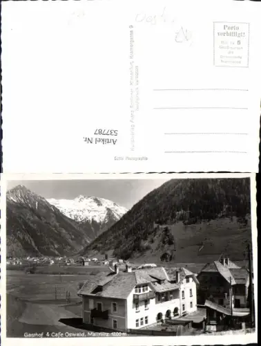 537787,Foto-AK Mallnitz Gasthof Cafe Oswald