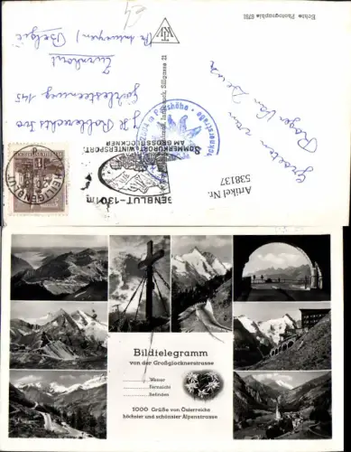 538137,Bildtelegramm Schreibfaulheit Großglockner Hochalpenstrasse Heiligenblut