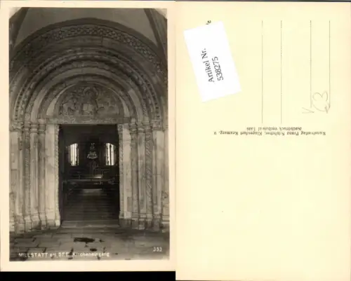 538275,Foto-AK Millstatt am See Kircheneingang