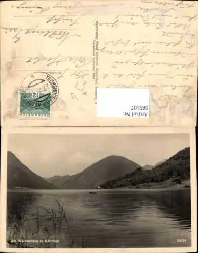 585107,Foto Ak Am Weißensee Ruderboot Boot Gemeinde Weißensee