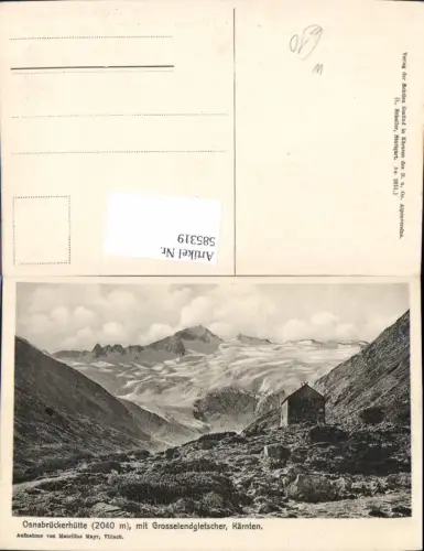 585319,Osnabrückerhütte m. Grosselendgletscher Malt Brandstatt