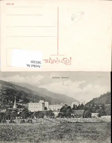 585320,Gmünd in Kärnten Burg Schloss Gmünd Ansicht