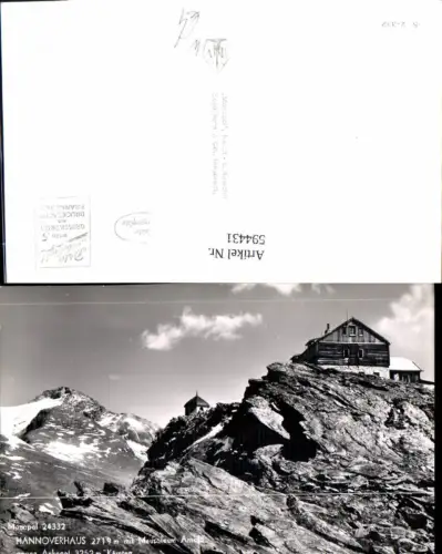 594431,Foto Ak Hannoverhaus m. Mausoleum Arnold geg. Ankogel Mallnitz