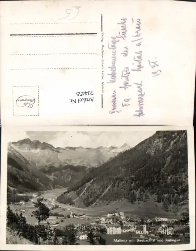 594455,Foto Ak Mallnitz m. Seebachtal u. Ankogel