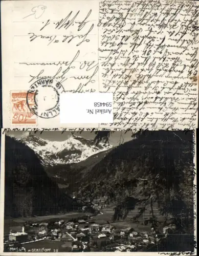 594458,Foto Ak Mallnitz m. Geiselkopf