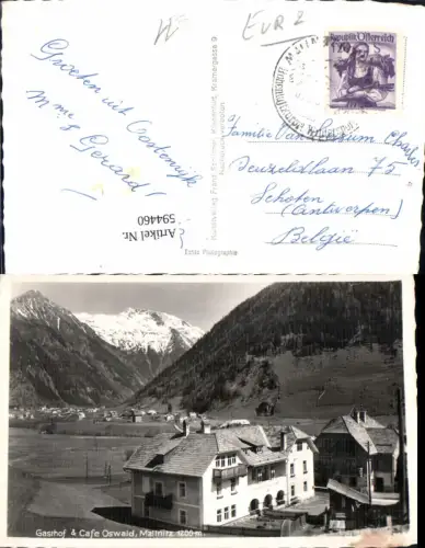 594460,Foto Ak Mallnitz Gasthof u. Cafe Oswald