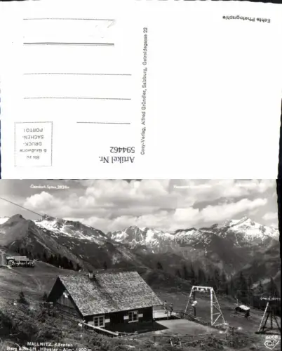 594462,Foto Ak Mallnitz Berg u. Skilift Häusleralm Sessellift