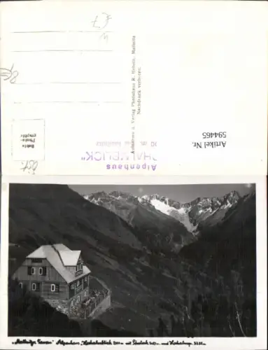 594465,Foto Ak Alpenhaus Hochalmblick b. Mallnitz m. Säuleck Mallnitzer Tauern