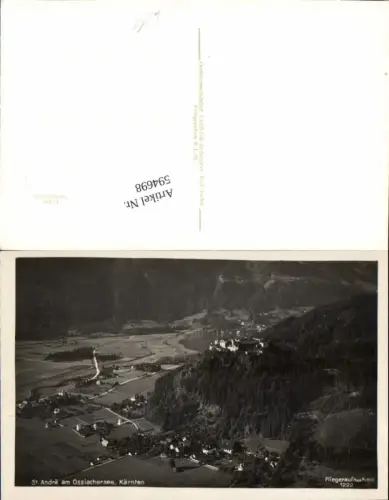 594698,tolle Fliegeraufnahme 1222 St. Andrä am Ossiachersee