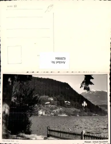 628984,Foto Ak Millstatt am See Schloss Heroldeck