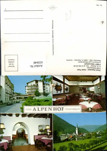 633648,Mehrbild Ak Obervellach Hotel Alpenhof Hotel Post