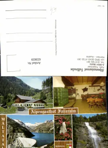 633659,Mehrbild Ak Malta Kärnten Alpenrestaurant Falleralm