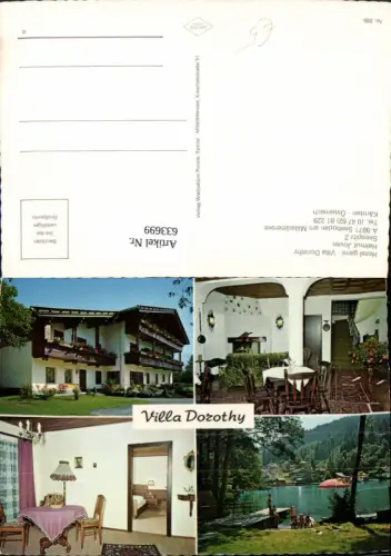 633699,Mehrbild Ak Seeboden a. Millstättersee Hotel garni Villa Dorothy